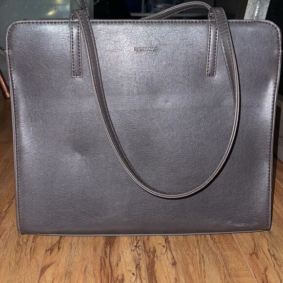 Matt And Nat Cara S Vegan Leather Tote Gray Crossbody Satchel Shoulder Bag - Picture 8 of 8